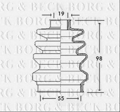 BORG & BECK bcb2418 -  Пыльник, приводной вал